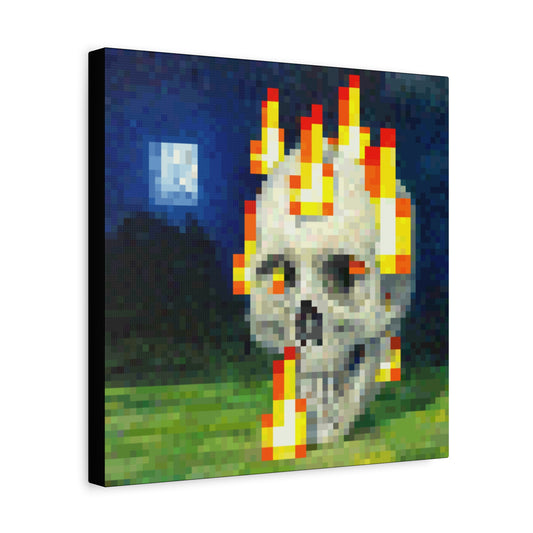 Minecraft Skull on Fire Painting Featured In-Game
