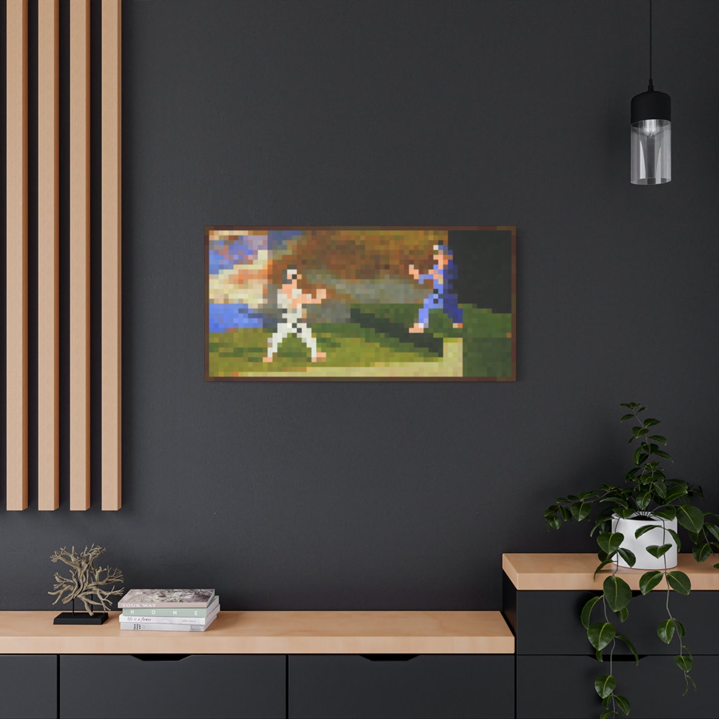 Minecraft Inspired Fighters Painting Featured In-Game