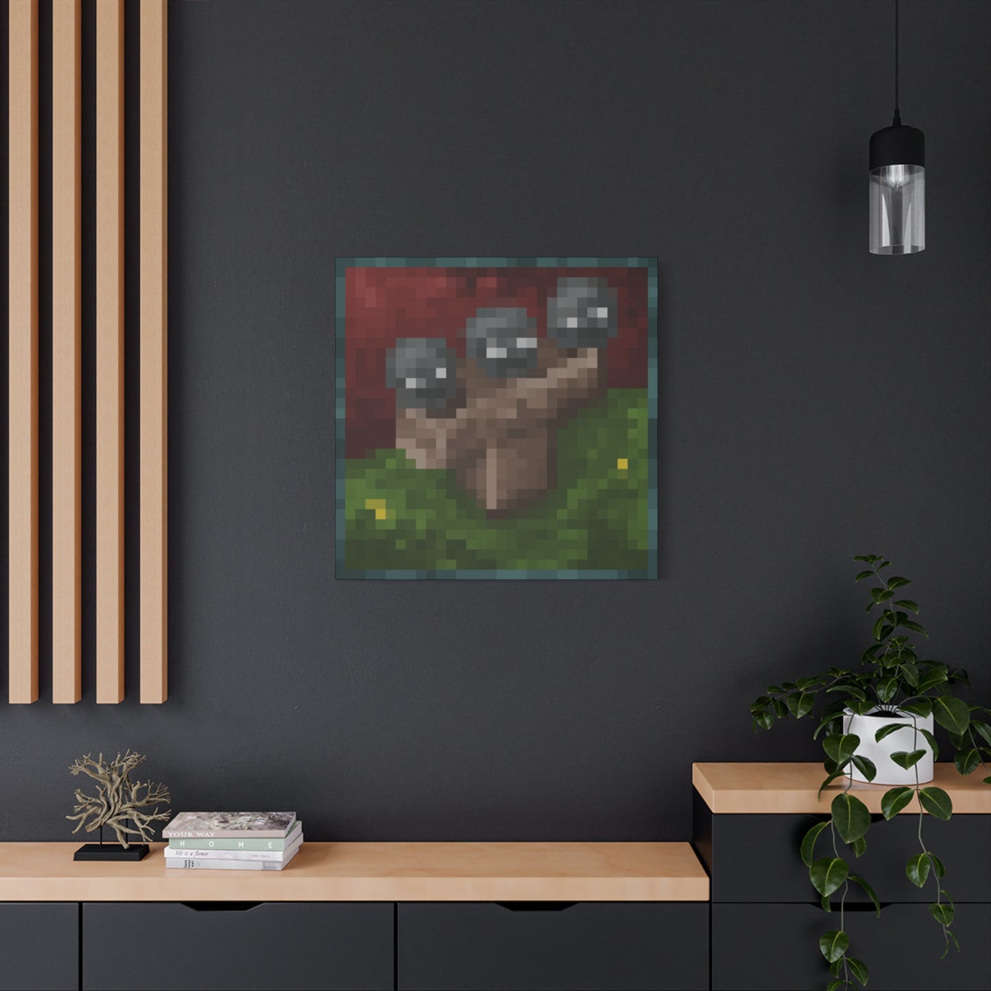 Minecraft Wither Inspired Painting Canvas
