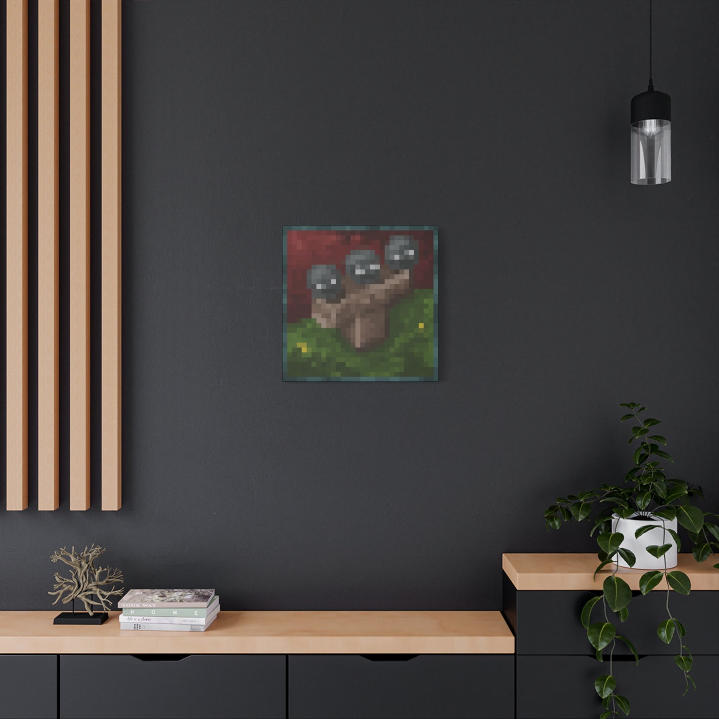 Minecraft Wither Inspired Painting Canvas